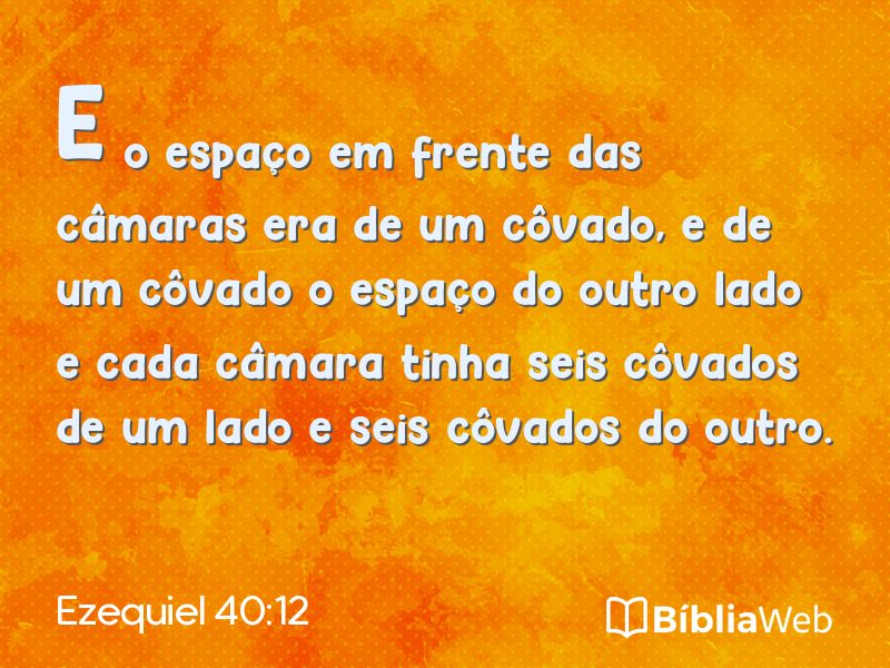 Ezequiel 40:12 em imagem para compartilhar