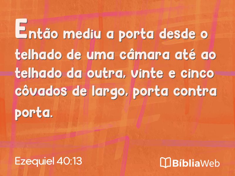 Ezequiel 40:13 em imagem para compartilhar
