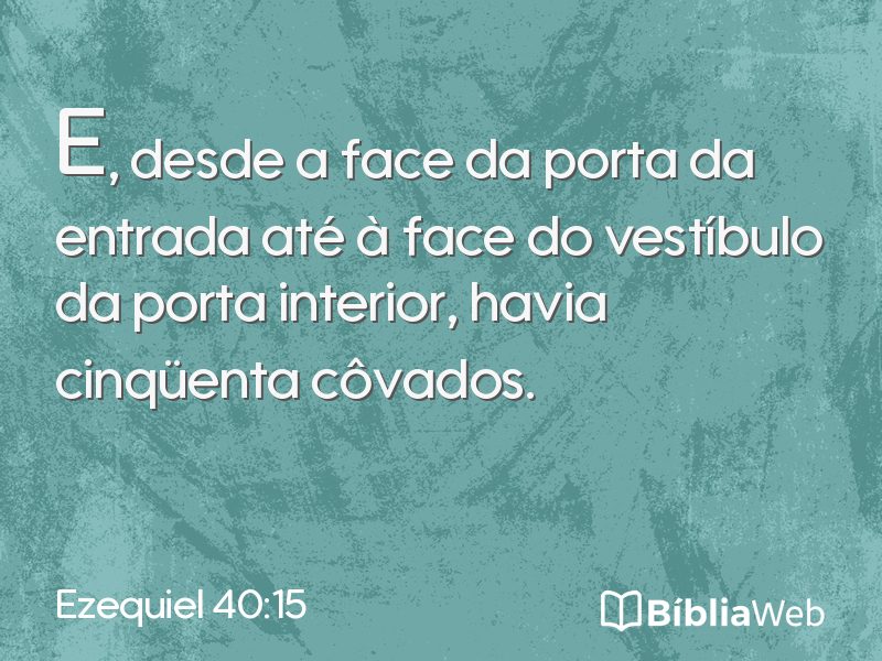 Ezequiel 40:15 em imagem para compartilhar