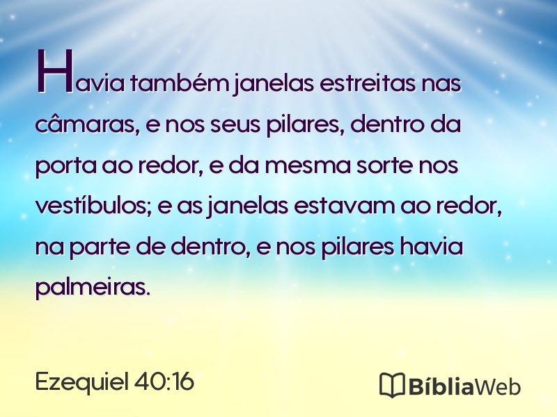 Ezequiel 40:16 em imagem para compartilhar