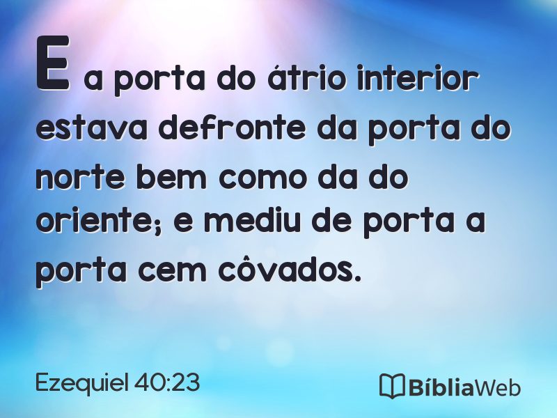 Ezequiel 40:23 em imagem para compartilhar
