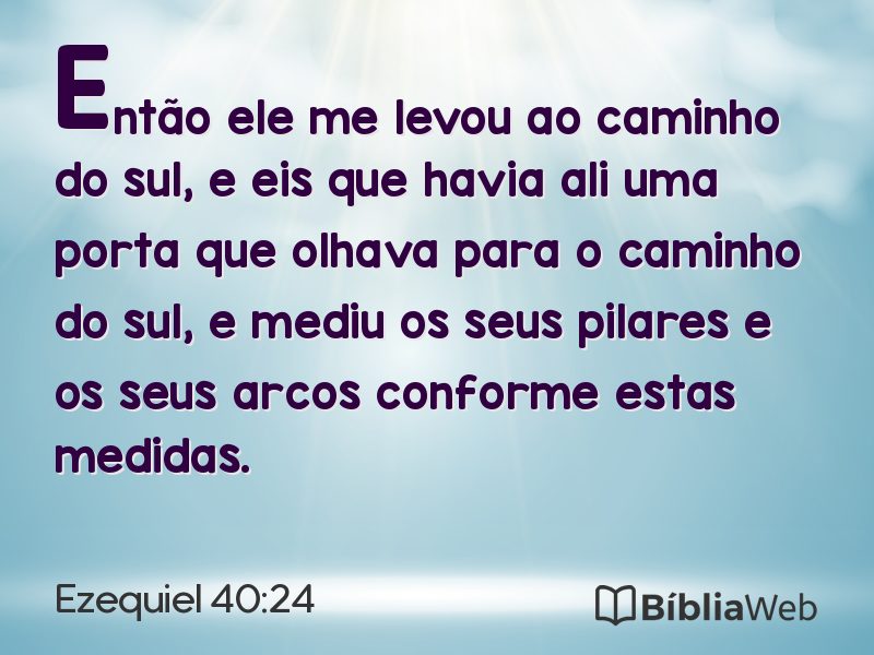 Ezequiel 40:24 em imagem para compartilhar