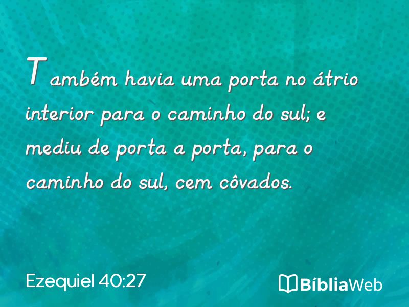 Ezequiel 40:27 em imagem para compartilhar