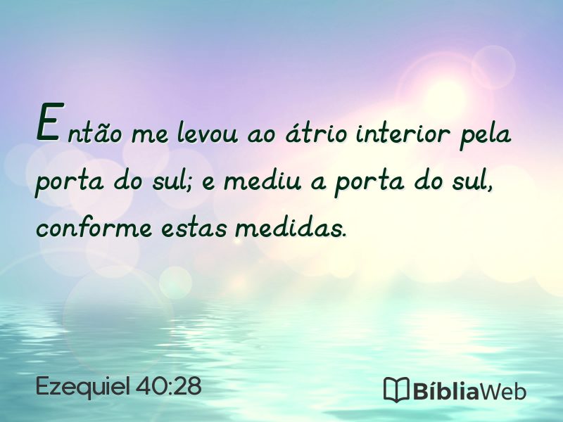 Ezequiel 40:28 em imagem para compartilhar