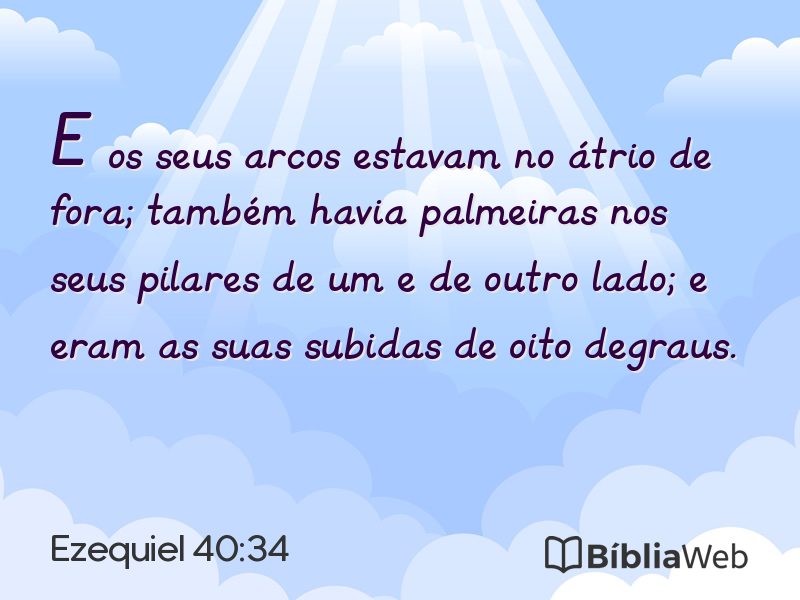 Ezequiel 40:34 em imagem para compartilhar