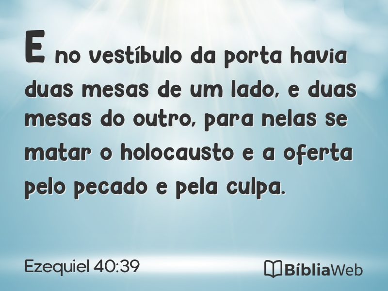 Ezequiel 40:39 em imagem para compartilhar