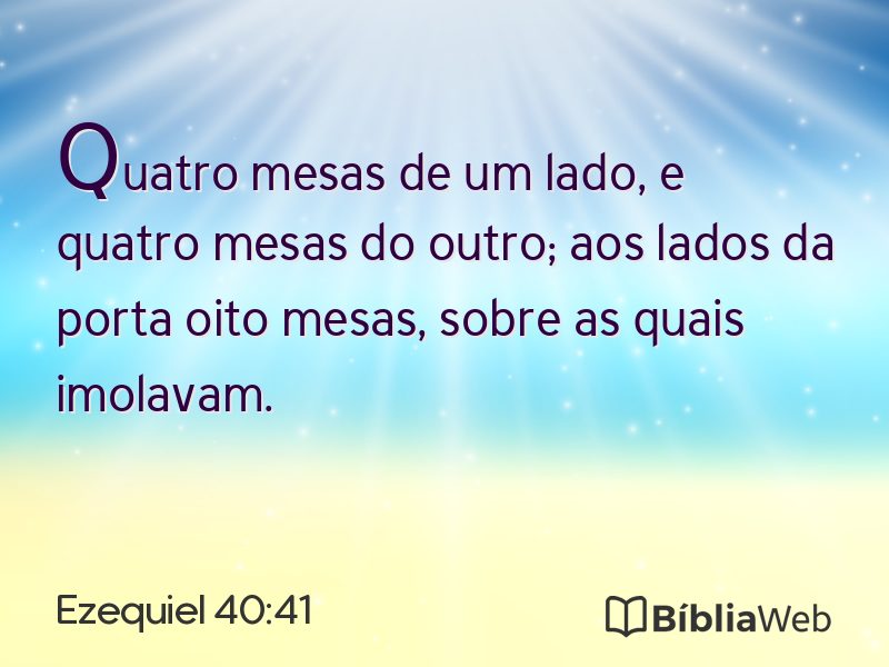 Ezequiel 40:41 em imagem para compartilhar