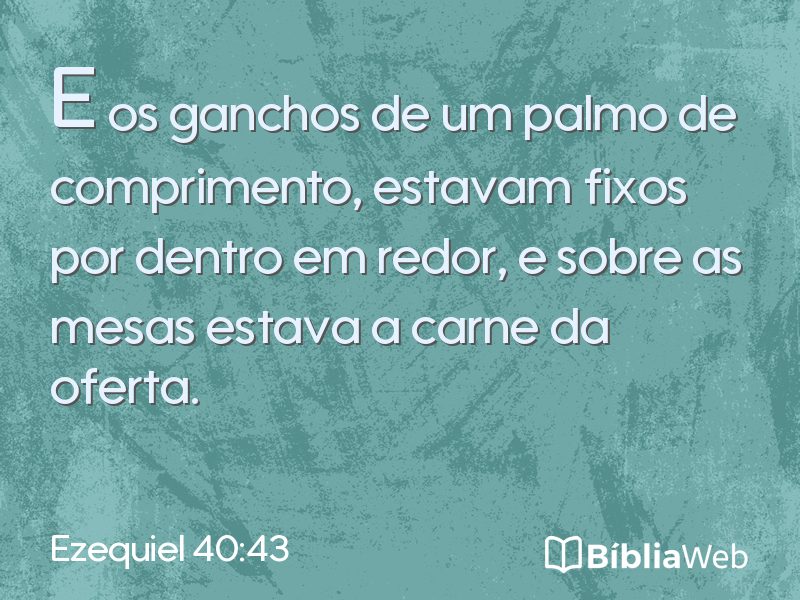 Ezequiel 40:43 em imagem para compartilhar