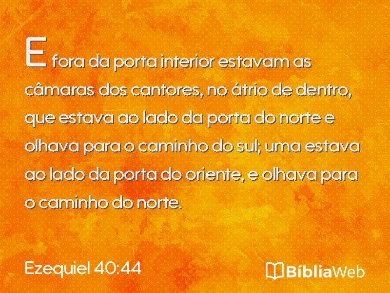 Ezequiel 40:44 em imagem para compartilhar