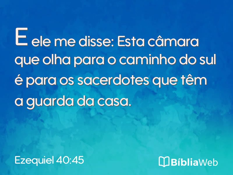 Ezequiel 40:45 em imagem para compartilhar