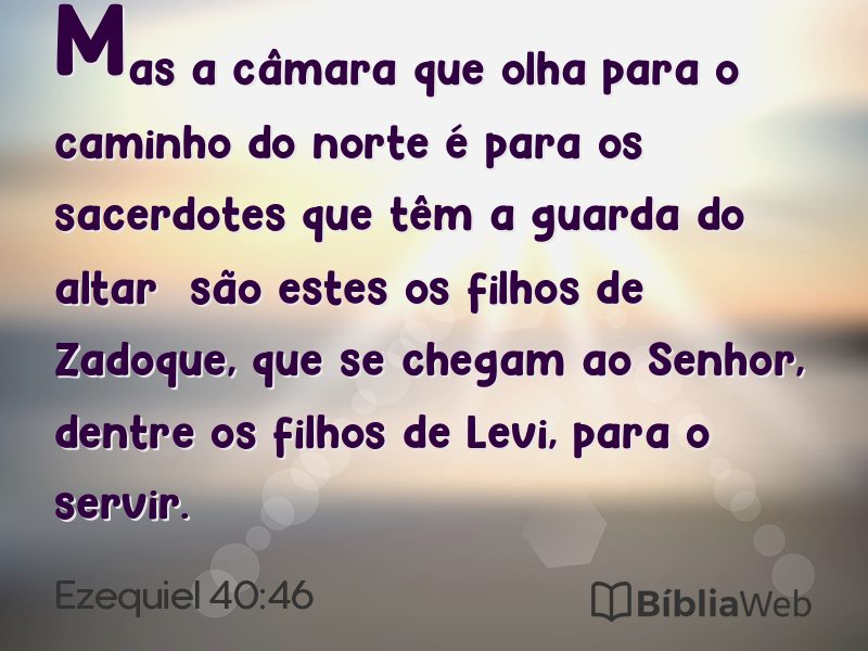 Ezequiel 40:46 em imagem para compartilhar