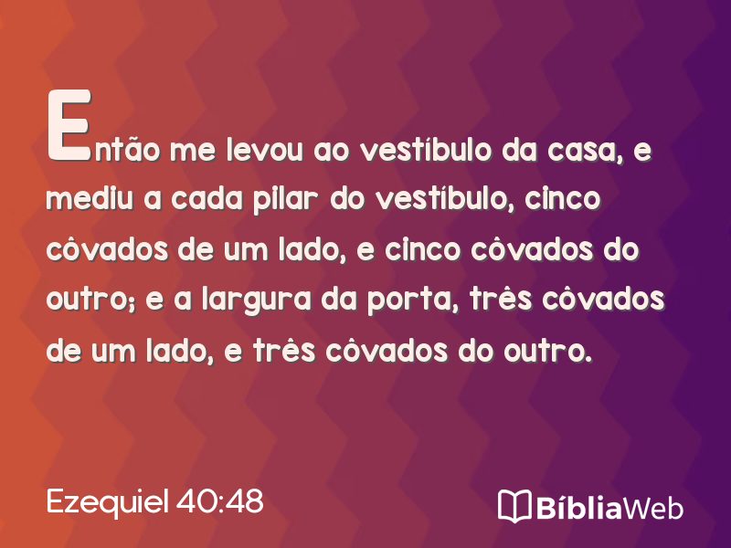 Ezequiel 40:48 em imagem para compartilhar