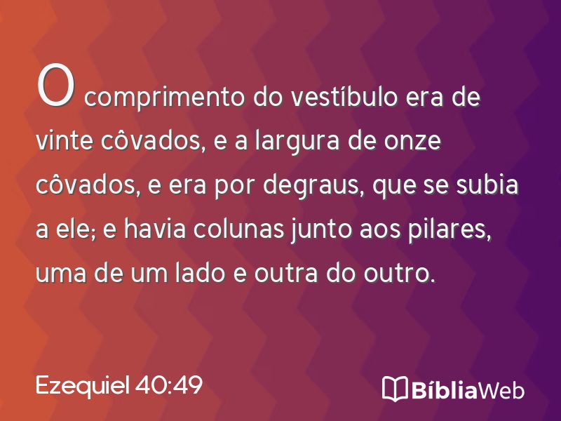 Ezequiel 40:49 em imagem para compartilhar