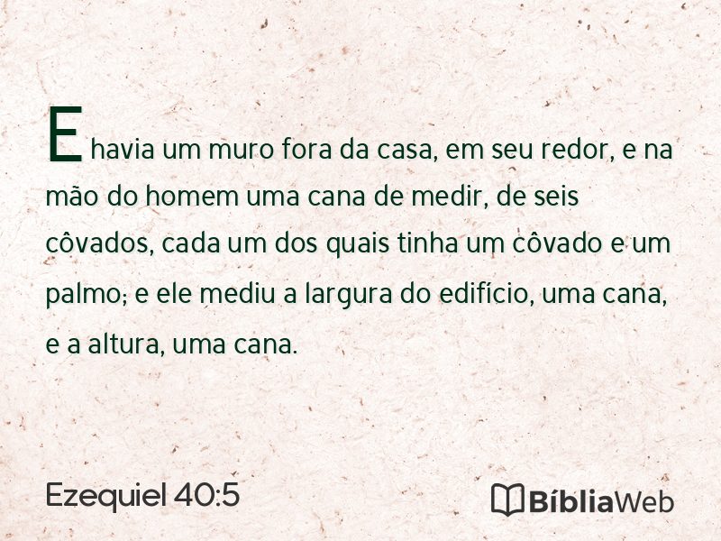 Ezequiel 40:5 em imagem para compartilhar