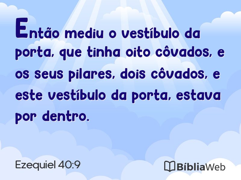 Ezequiel 40:9 em imagem para compartilhar