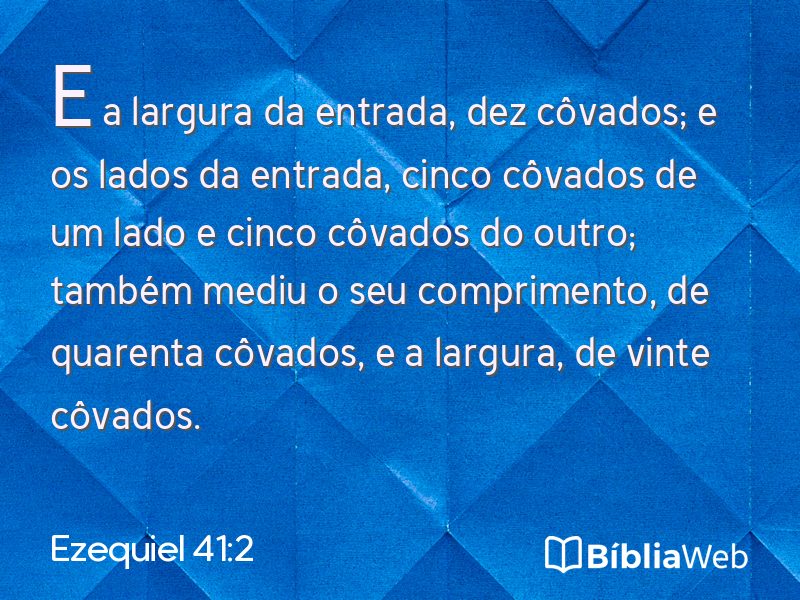 Ezequiel 41:2 em imagem para compartilhar