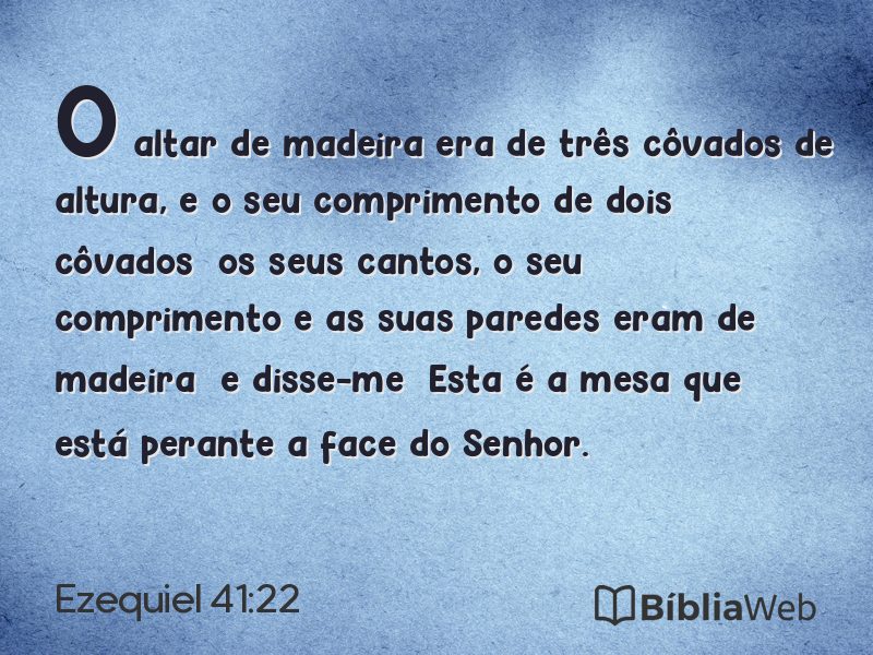 Ezequiel 41:22 em imagem para compartilhar
