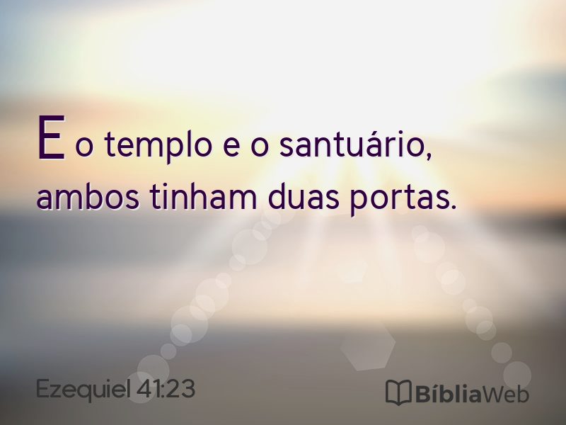 Ezequiel 41:23 em imagem para compartilhar