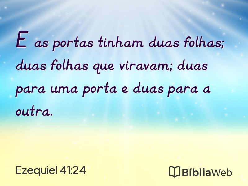 Ezequiel 41:24 em imagem para compartilhar