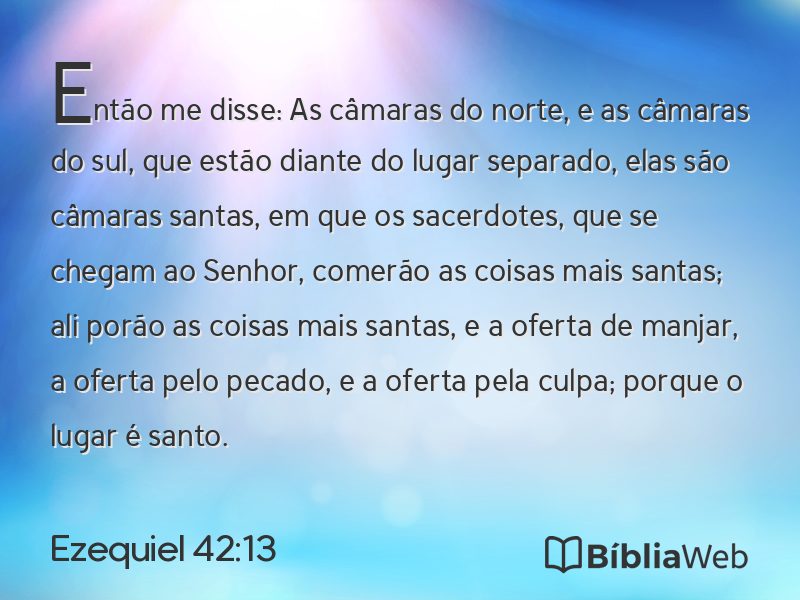 Ezequiel 42:13 em imagem para compartilhar