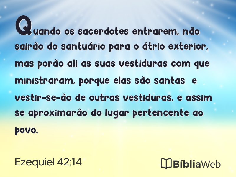 Ezequiel 42:14 em imagem para compartilhar
