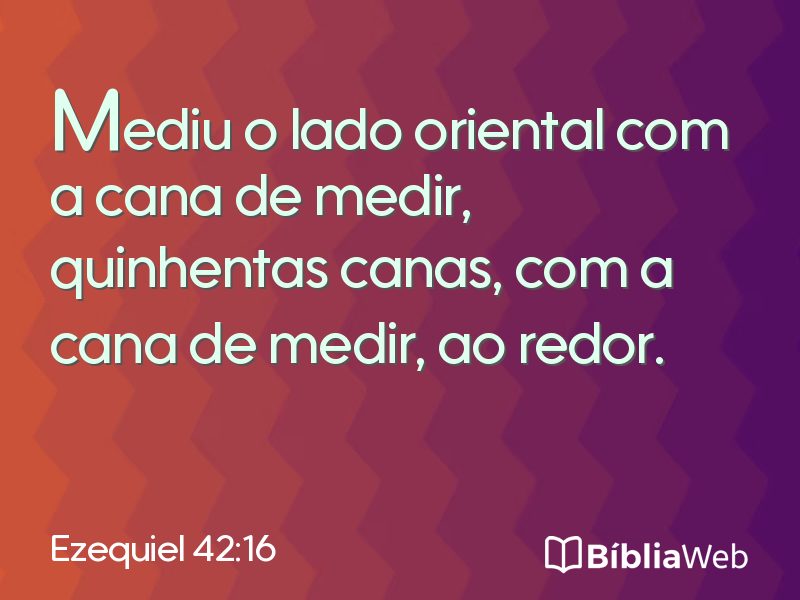 Ezequiel 42:16 em imagem para compartilhar