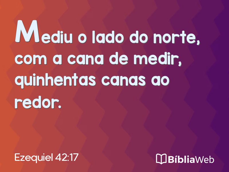 Ezequiel 42:17 em imagem para compartilhar