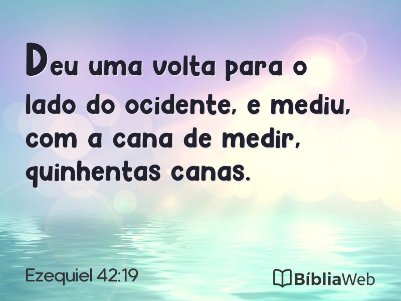 Ezequiel 42:19 em imagem para compartilhar