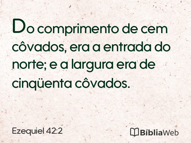 Ezequiel 42:2 em imagem para compartilhar