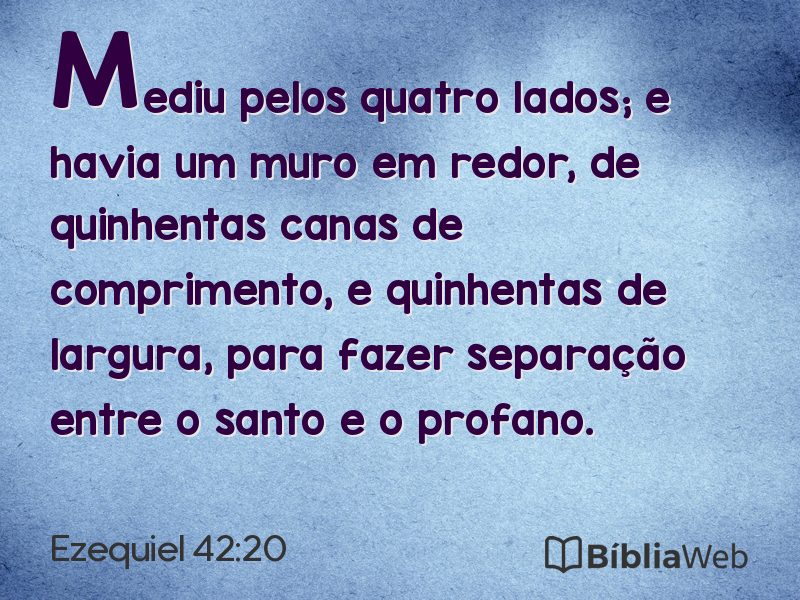 Ezequiel 42:20 em imagem para compartilhar