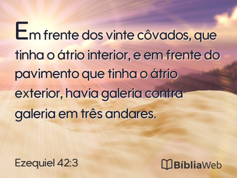 Ezequiel 42:3 em imagem para compartilhar