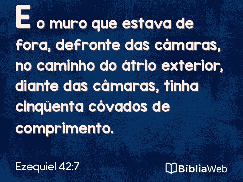 Ezequiel 42:7 em imagem para compartilhar
