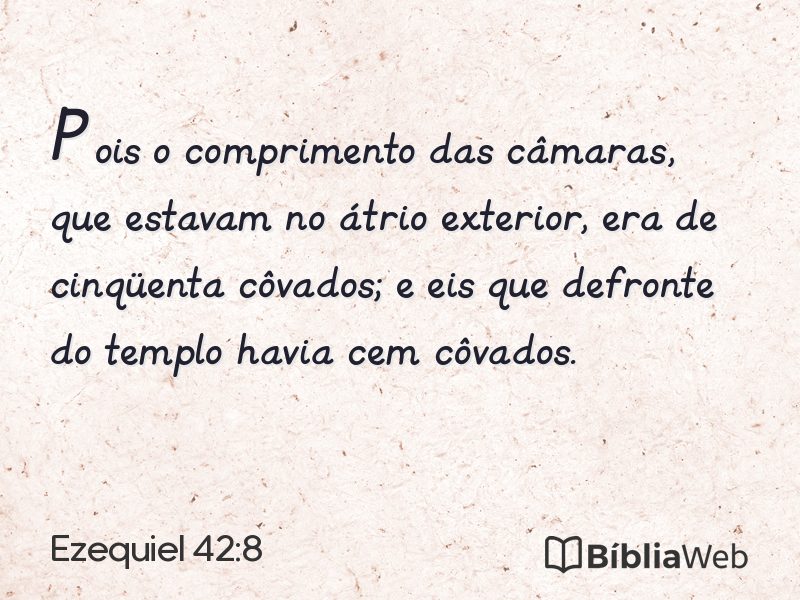 Ezequiel 42:8 em imagem para compartilhar