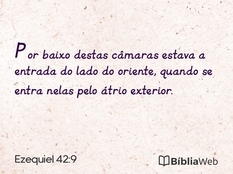 Ezequiel 42:9 em imagem para compartilhar