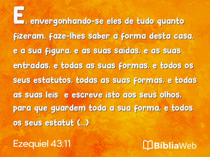 Ezequiel 43:11 em imagem para compartilhar
