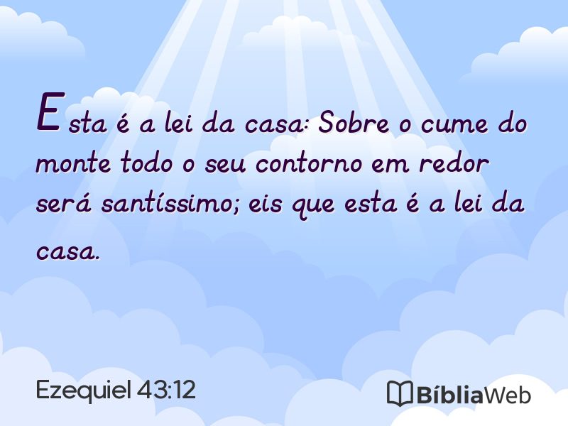 Ezequiel 43:12 em imagem para compartilhar