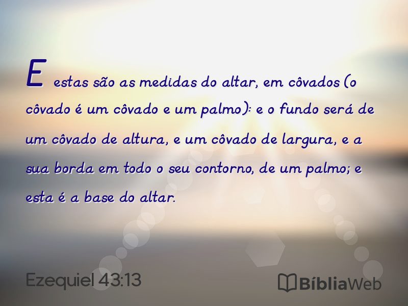 Ezequiel 43:13 em imagem para compartilhar