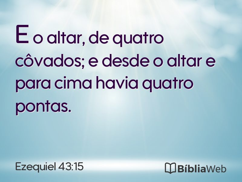 Ezequiel 43:15 em imagem para compartilhar