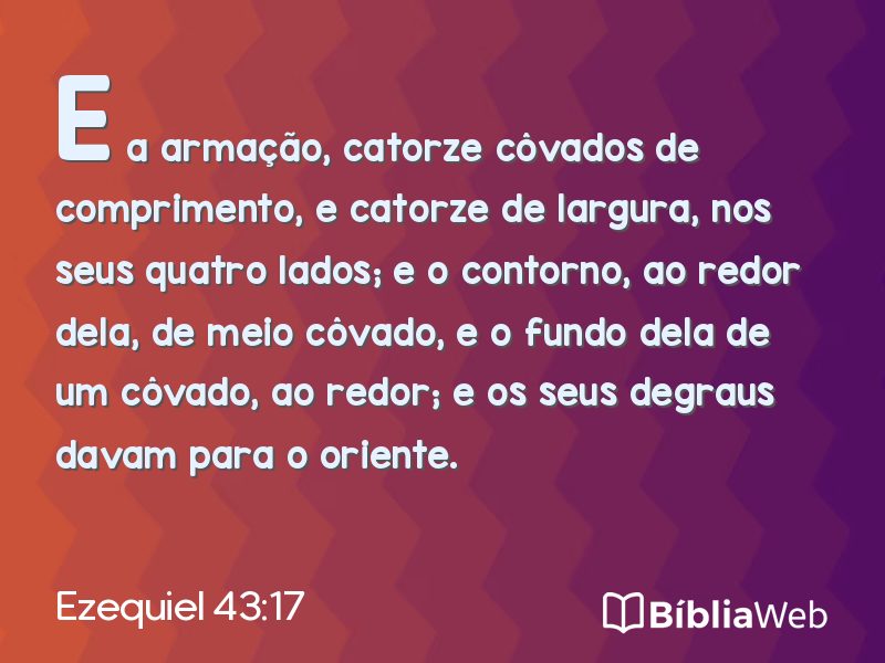 Ezequiel 43:17 em imagem para compartilhar