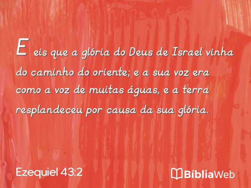 Ezequiel 43:2 em imagem para compartilhar