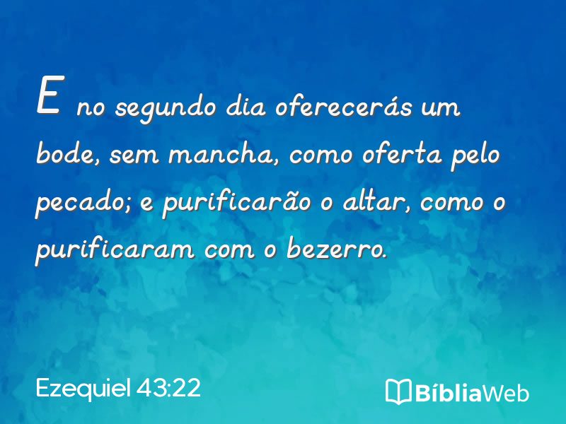 Ezequiel 43:22 em imagem para compartilhar