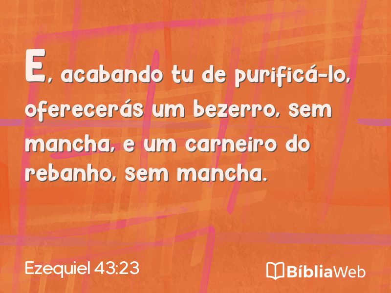 Ezequiel 43:23 em imagem para compartilhar