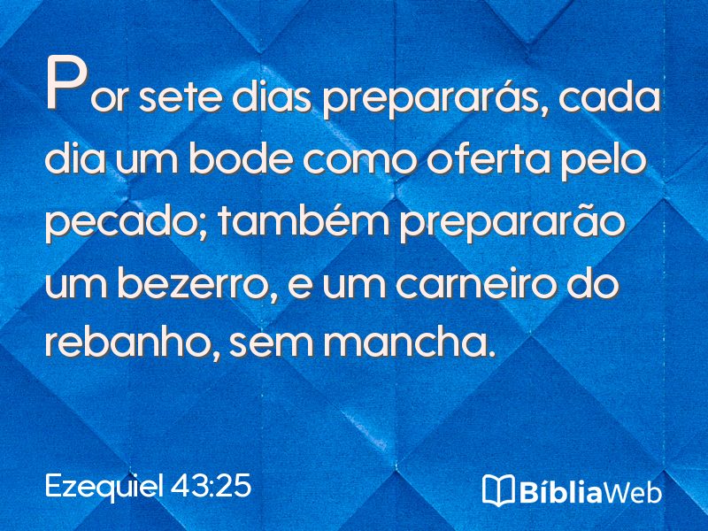 Ezequiel 43:25 em imagem para compartilhar