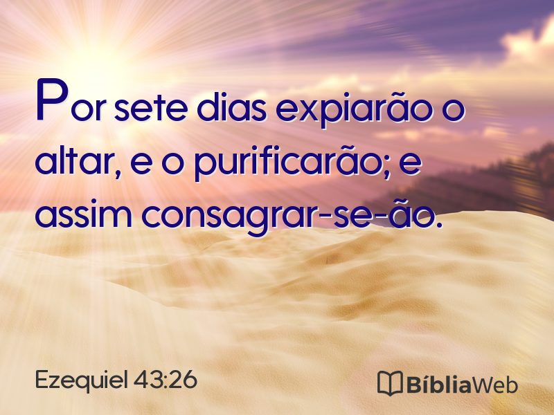 Ezequiel 43:26 em imagem para compartilhar