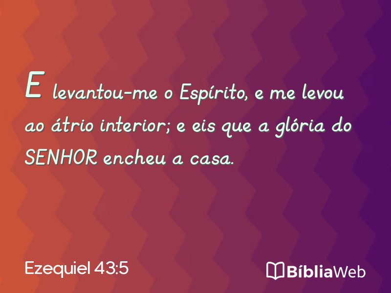 Ezequiel 43:5 em imagem para compartilhar