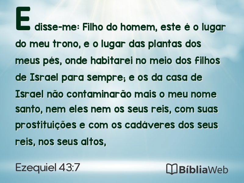 Ezequiel 43:7 em imagem para compartilhar