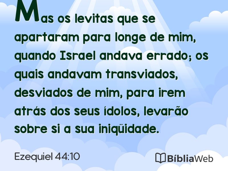 Ezequiel 44:10 em imagem para compartilhar