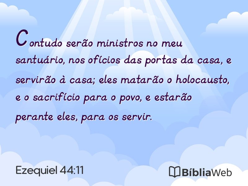 Ezequiel 44:11 em imagem para compartilhar
