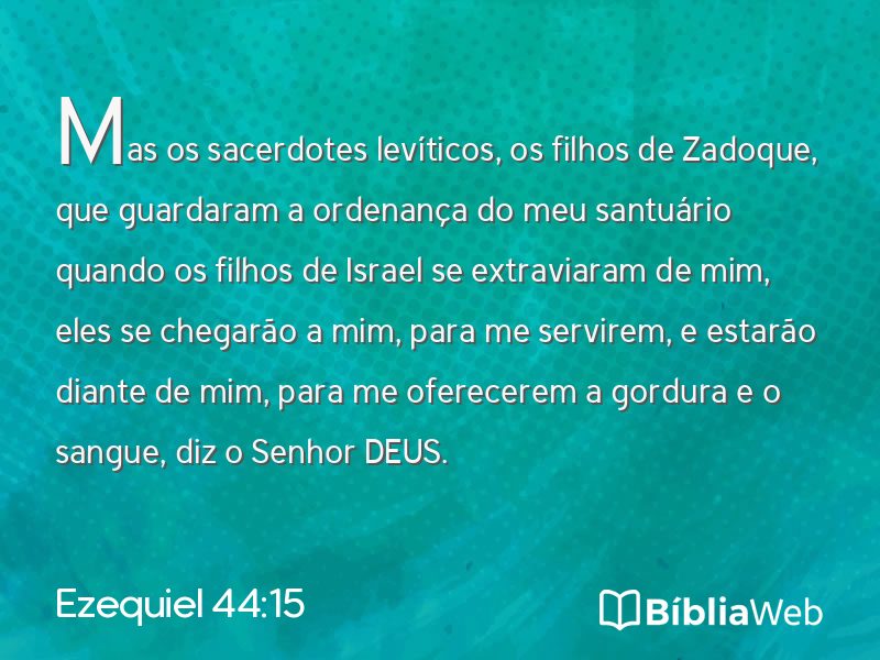 Ezequiel 44:15 em imagem para compartilhar