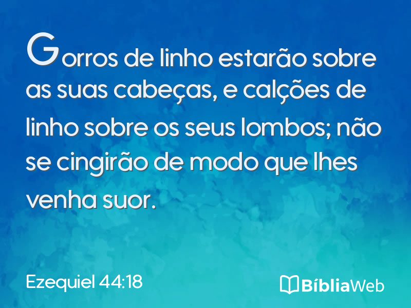 Ezequiel 44:18 em imagem para compartilhar